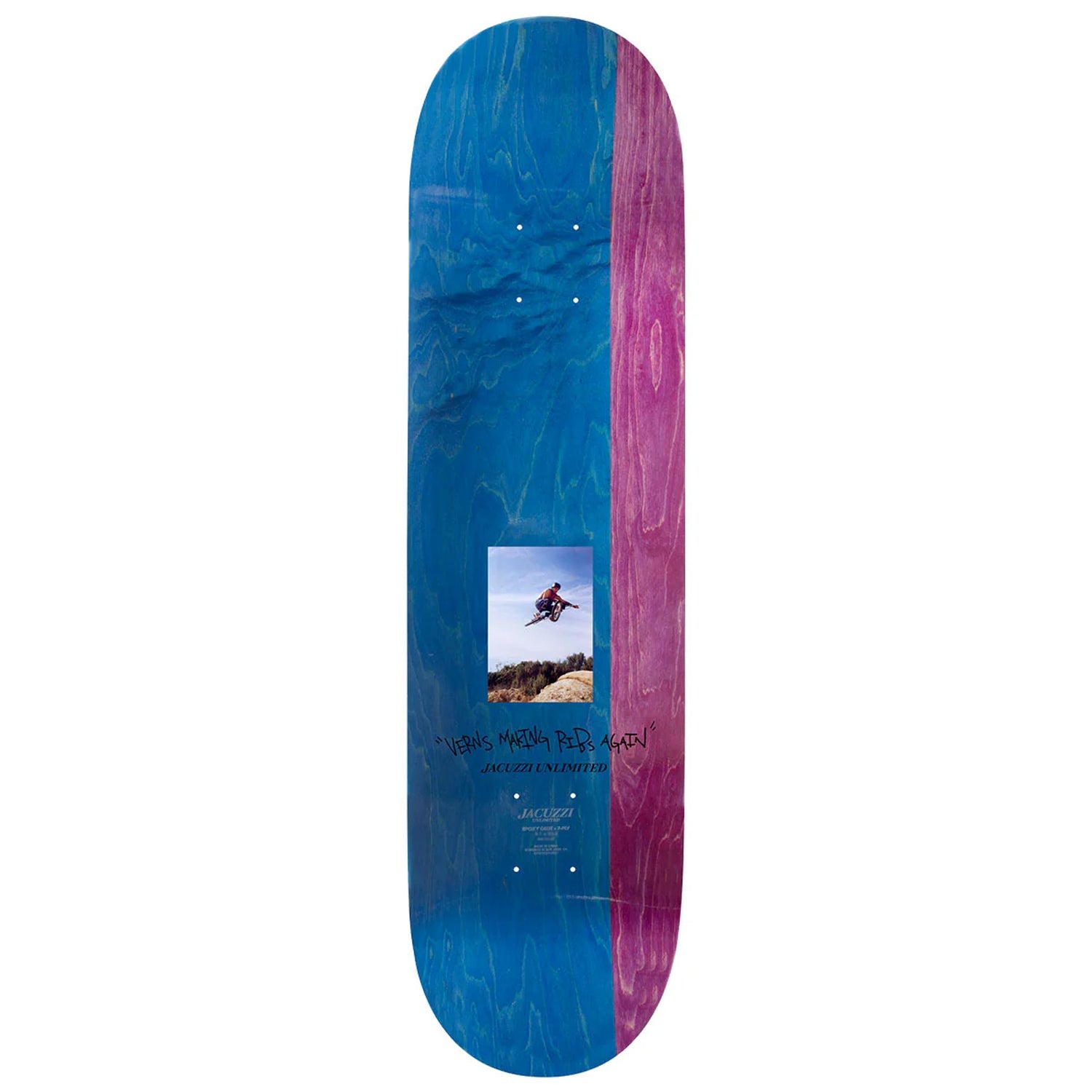 Jacuzzi Skateboard Deck Tony Latham Dirtbike Red 8.5" x 32.2"
