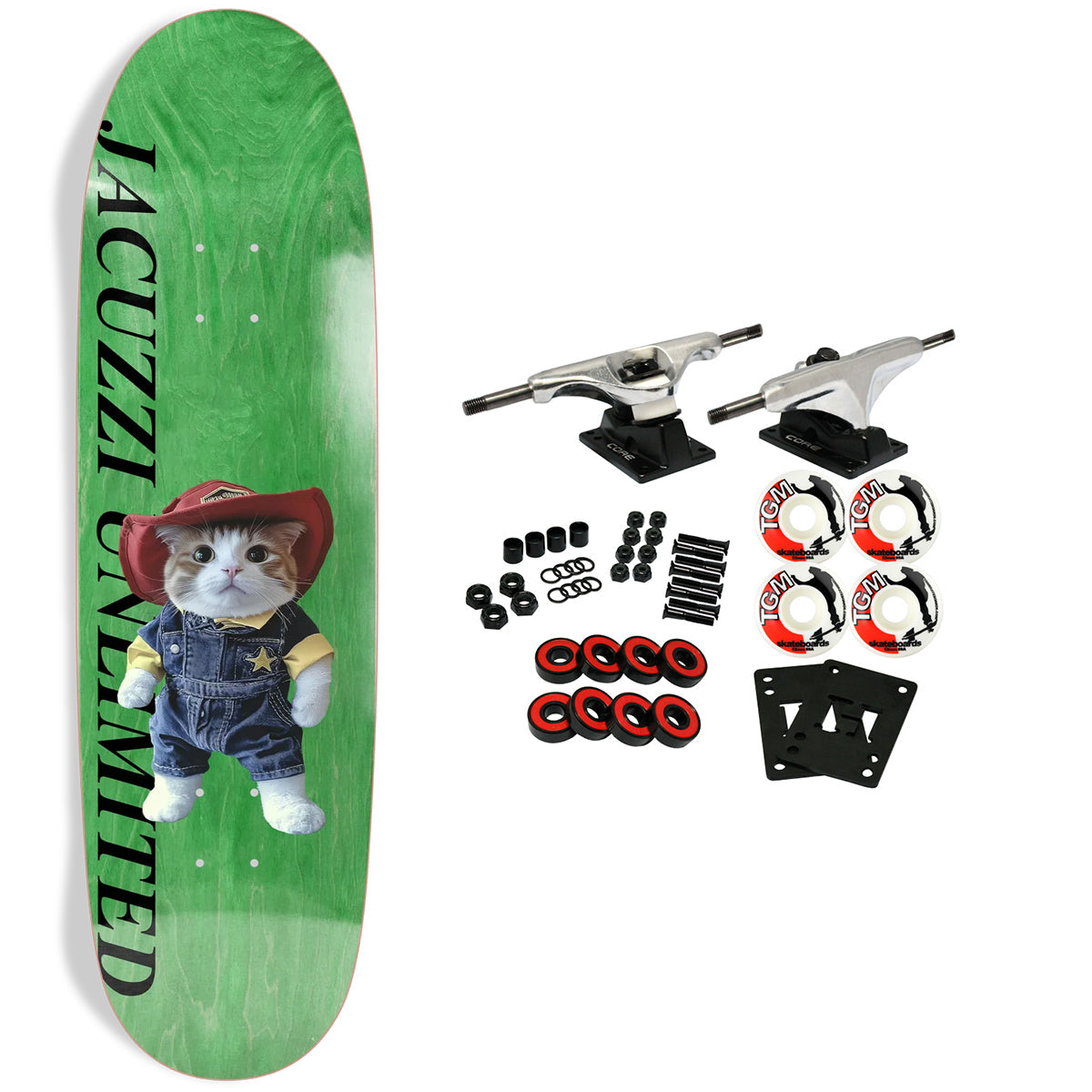 Jacuzzi Skateboard Complete First Rodeo Green 8.375" x 31.6"