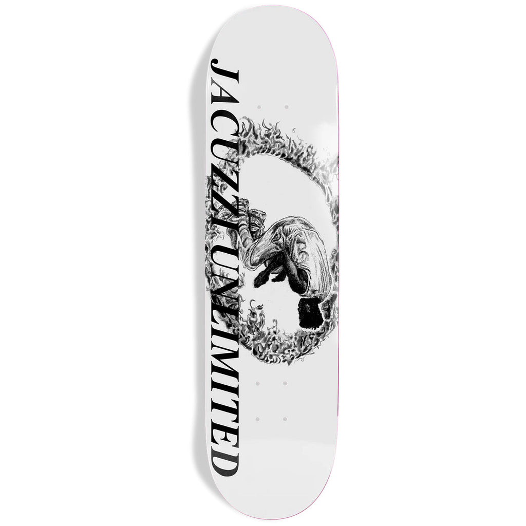 Jacuzzi Skateboard Deck Tony Latham Ring of Fire White 8.5" x 32.2"