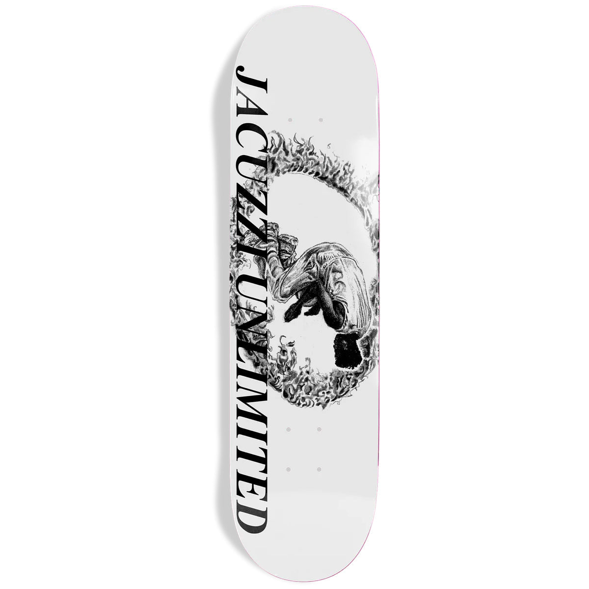 Jacuzzi Skateboard Deck Tony Latham Ring of Fire White 8.25" x 32"