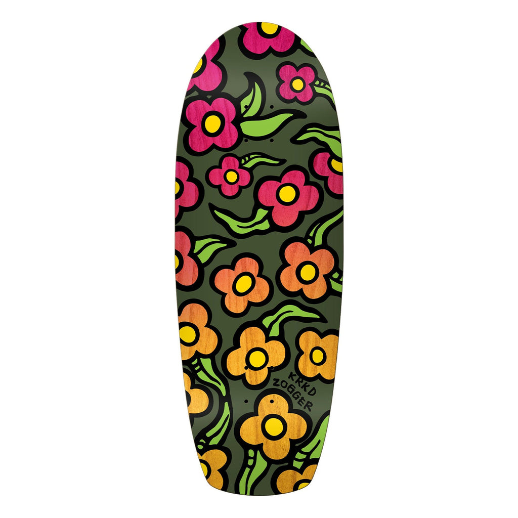 Krooked Skateboard Complete Zip Zogger Wildstyle Flowers 10.75" x 30"