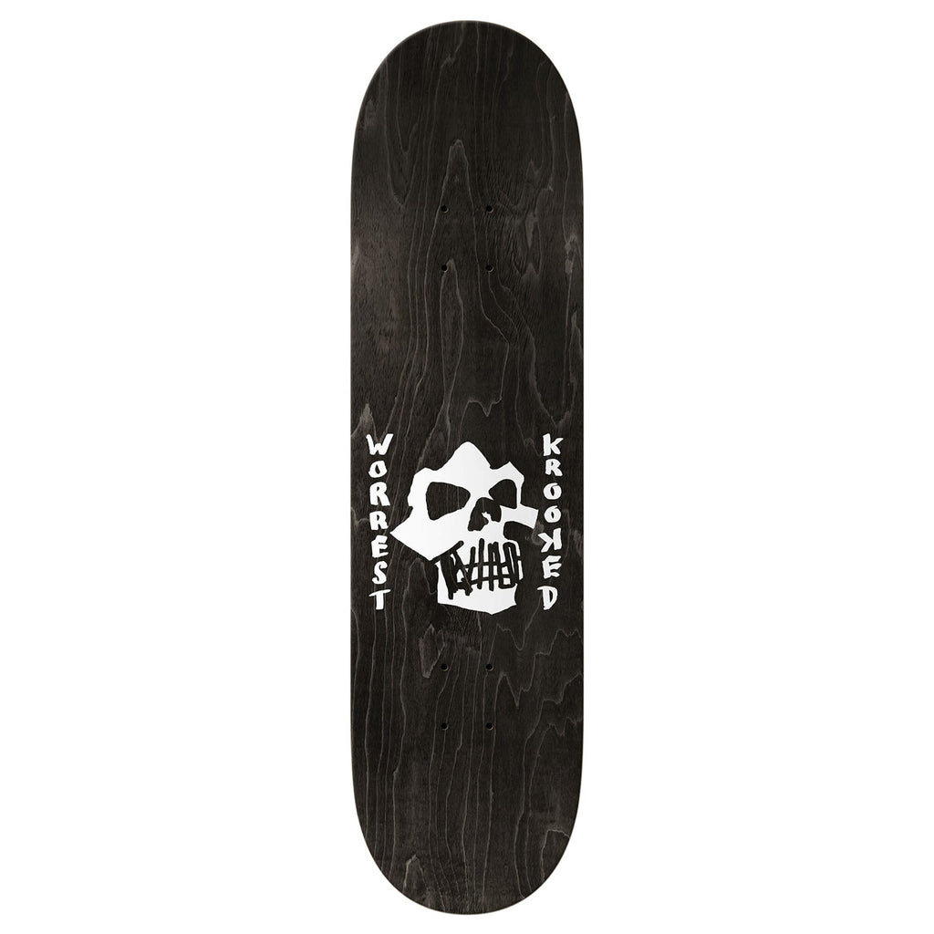 Krooked Skateboard Complete Worrest Skull and Bolts Twin Tail Slick 8.3" x 31.9"