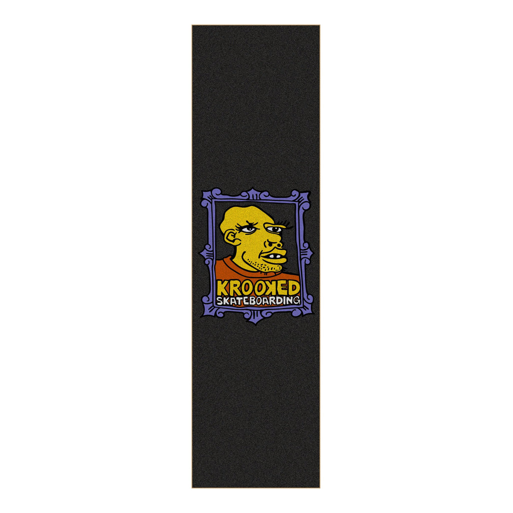 Krooked Skateboard Griptape Frame Frace Mob Black 9" x 33" Grip Tape Sheet