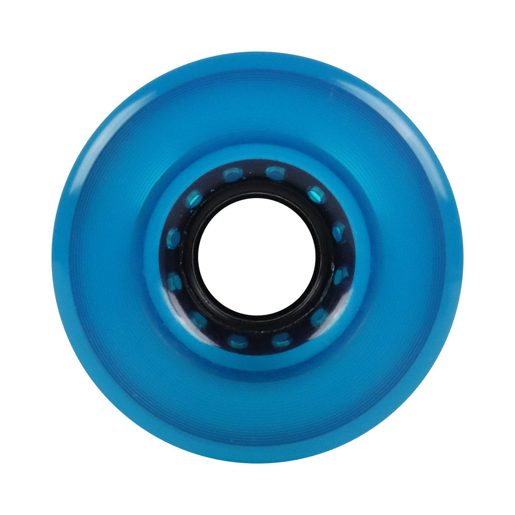 Longboard Wheels 70mm x 42mm 82A Stone Ground Clear Blue 4-Pack