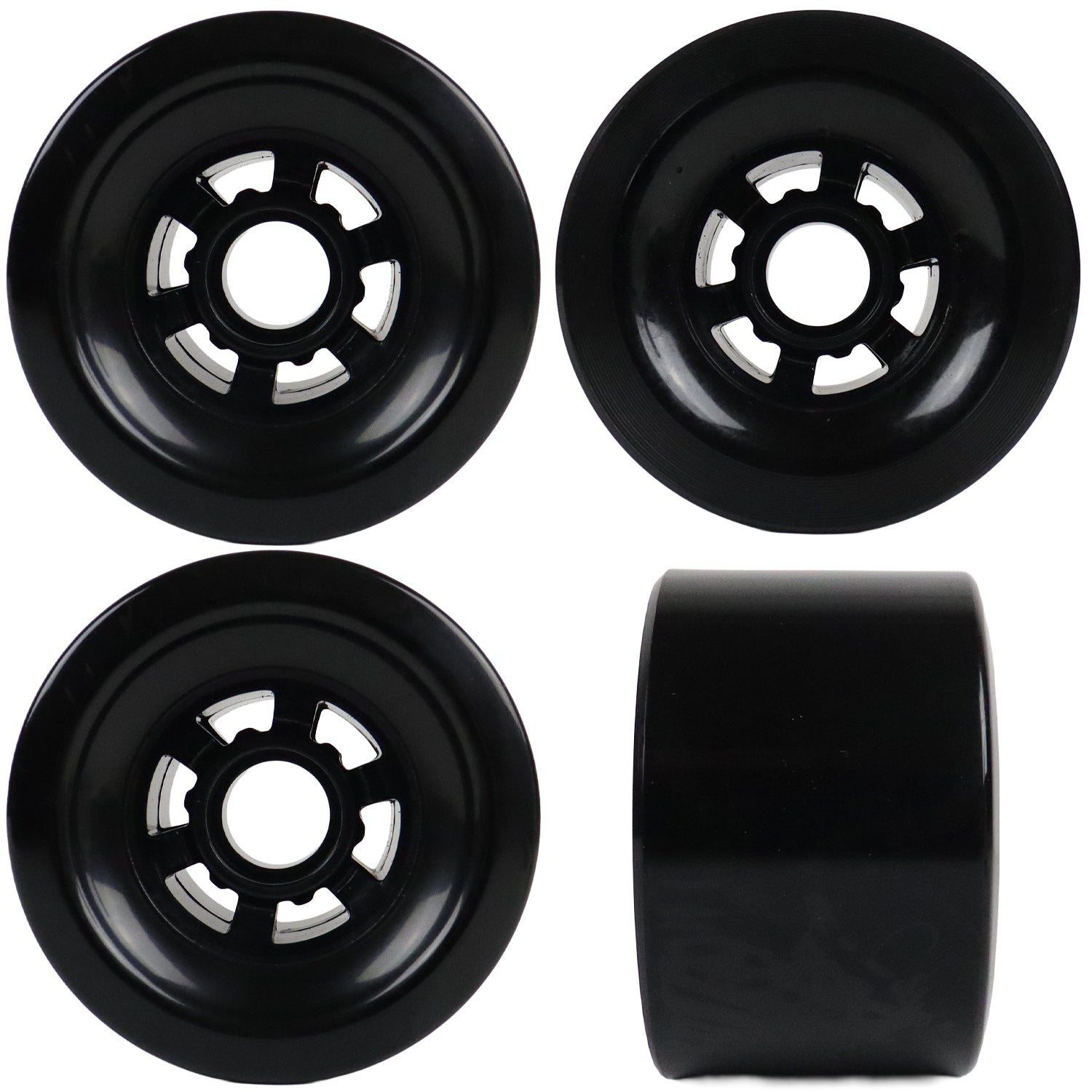 Longboard Wheels 83mm x 52mm 78A Black 4-Pack