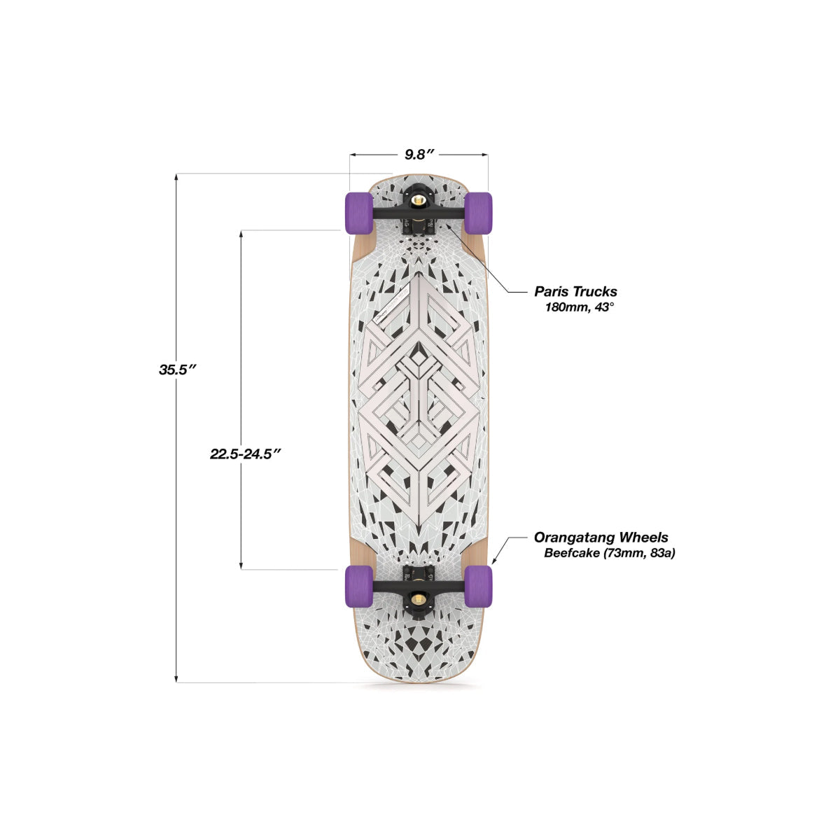 Loaded Longboard Complete Tesseract II Snubnose 9.8" x 35.5" (Limited Edition)