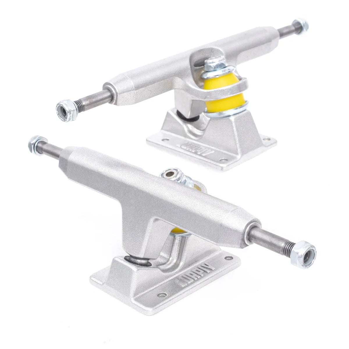 Lurpiv Skateboard Trucks Hollow Polished Silver 140 (8.1") Set of 2