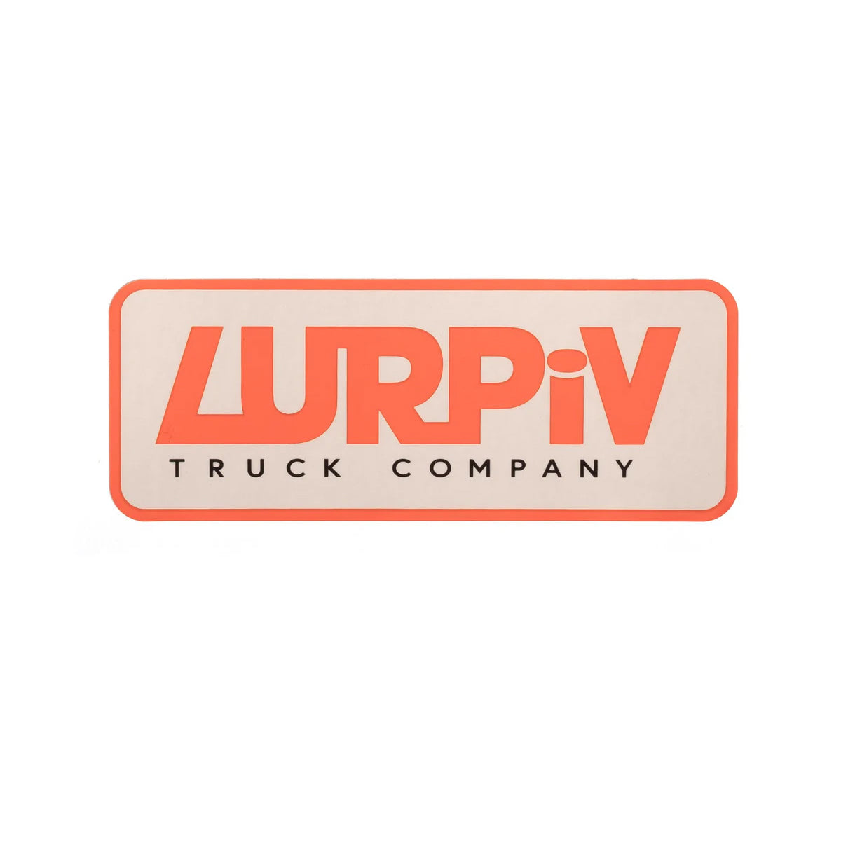 Lurpiv Truck Company Sticker Plate Logo Grey/Red