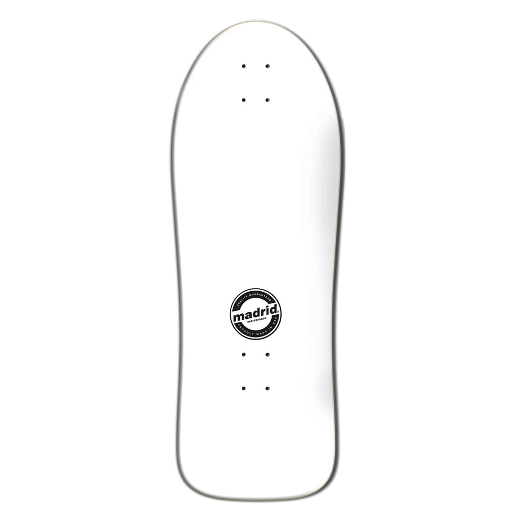 Madrid Skateboard Complete Gary Sanderson Atomic Man Reissue White 10.62" x 30.25"