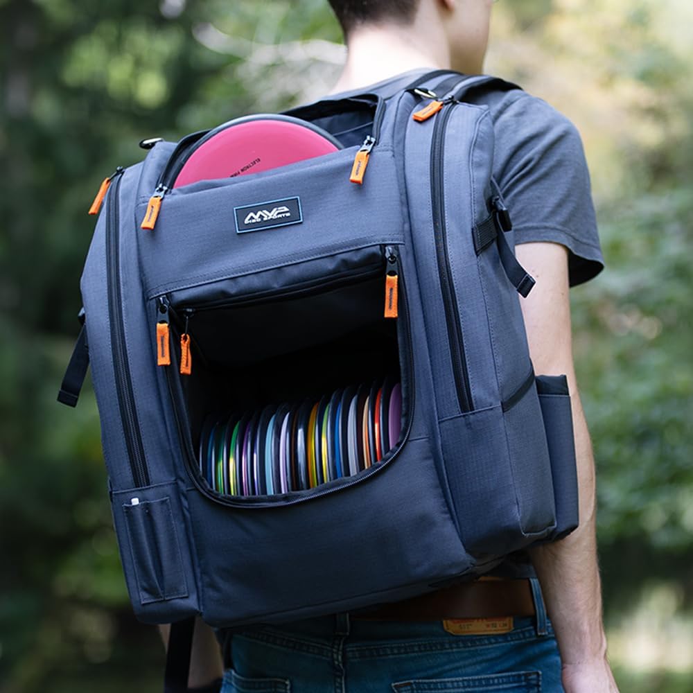 MVP Discs Disc Golf Backpack Bag - Voyager Lite Backpack - Holds 20-22 Discs