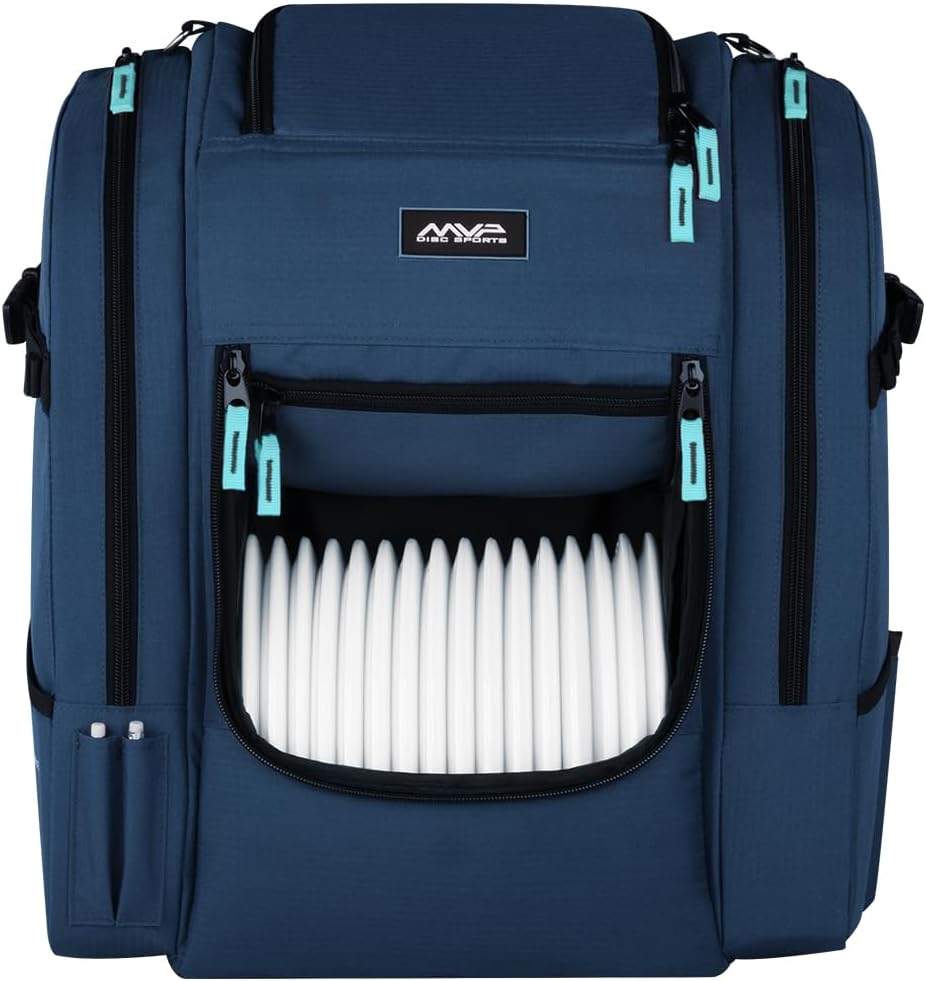 MVP Discs Disc Golf Backpack Bag - Voyager Lite Backpack - Holds 20-22 Discs