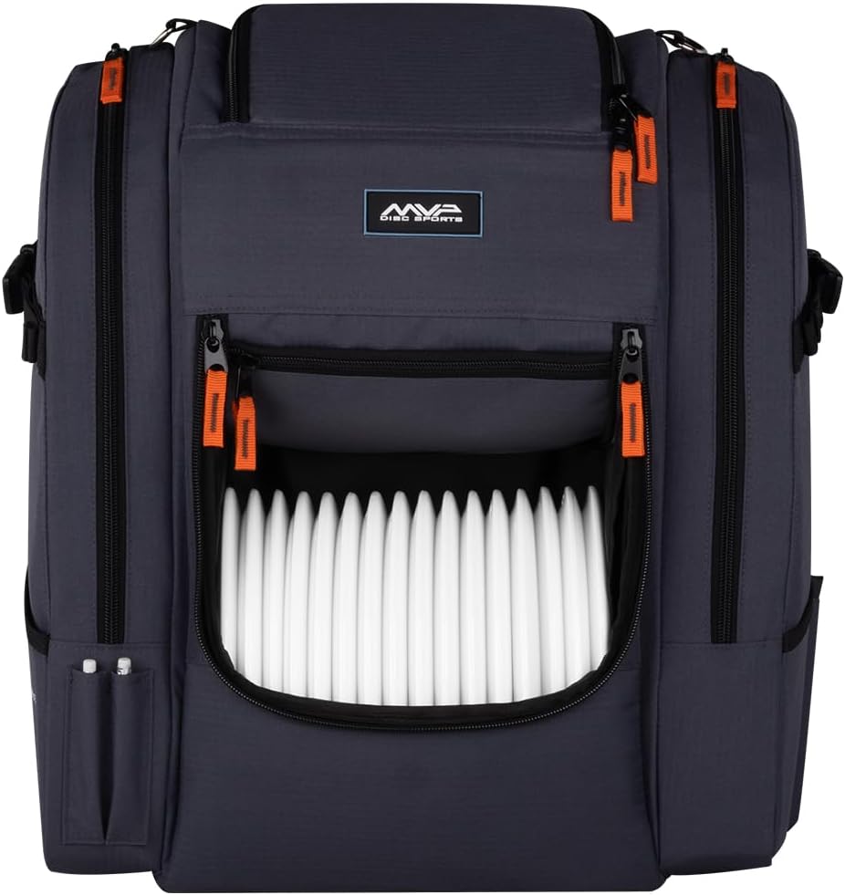 MVP Discs Disc Golf Backpack Bag - Voyager Lite Backpack - Holds 20-22 Discs