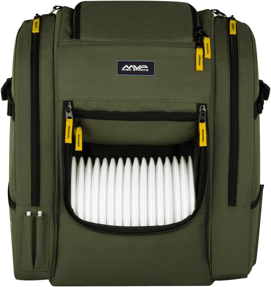 MVP Discs Disc Golf Backpack Bag - Voyager Lite Backpack - Holds 20-22 Discs