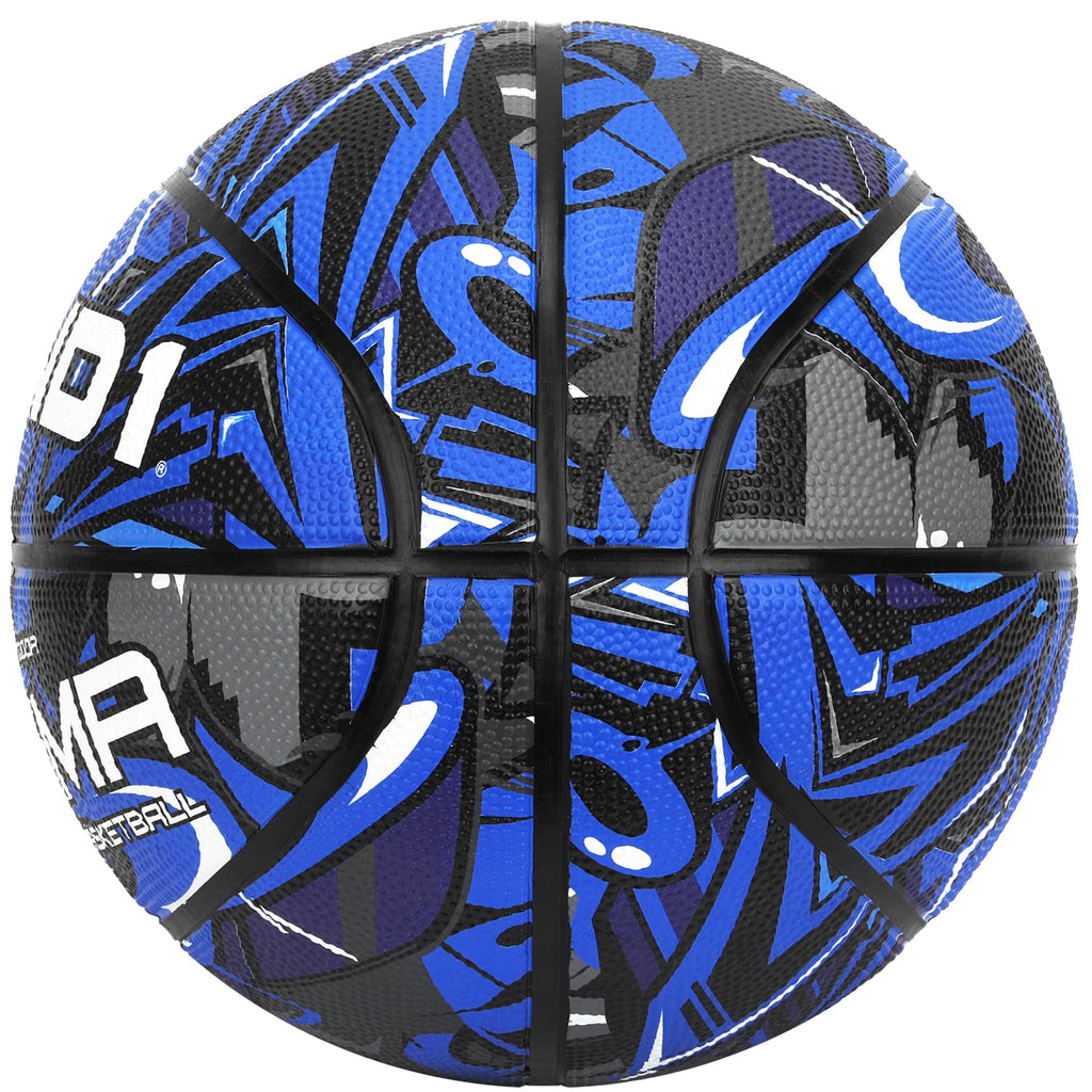 AND1 Enigma Indoor/OutdoorYouth Premium RubberStreetball, Blue and Black, 27.5
