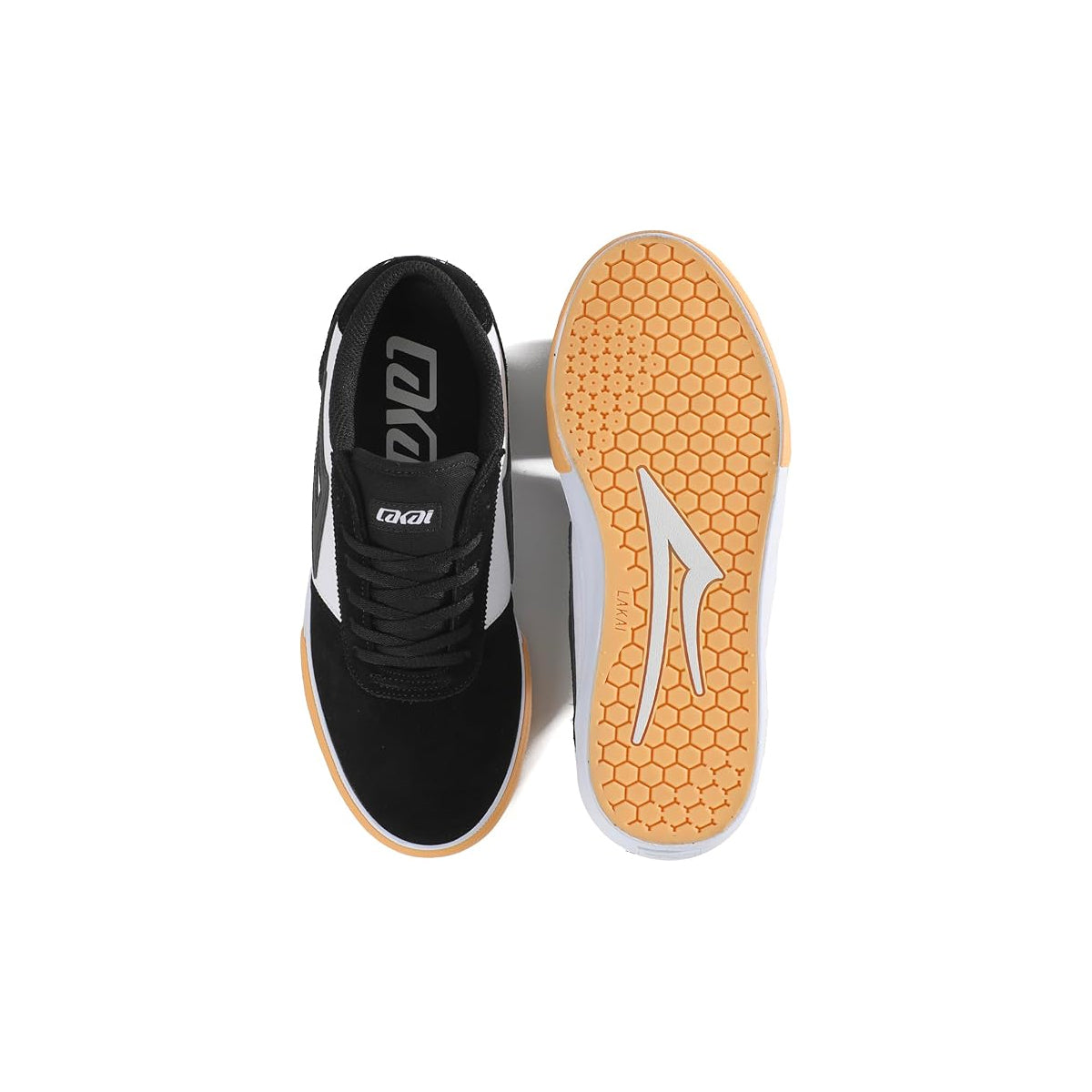 Lakai Skateboard Shoes Manchester Black White Gum Toe