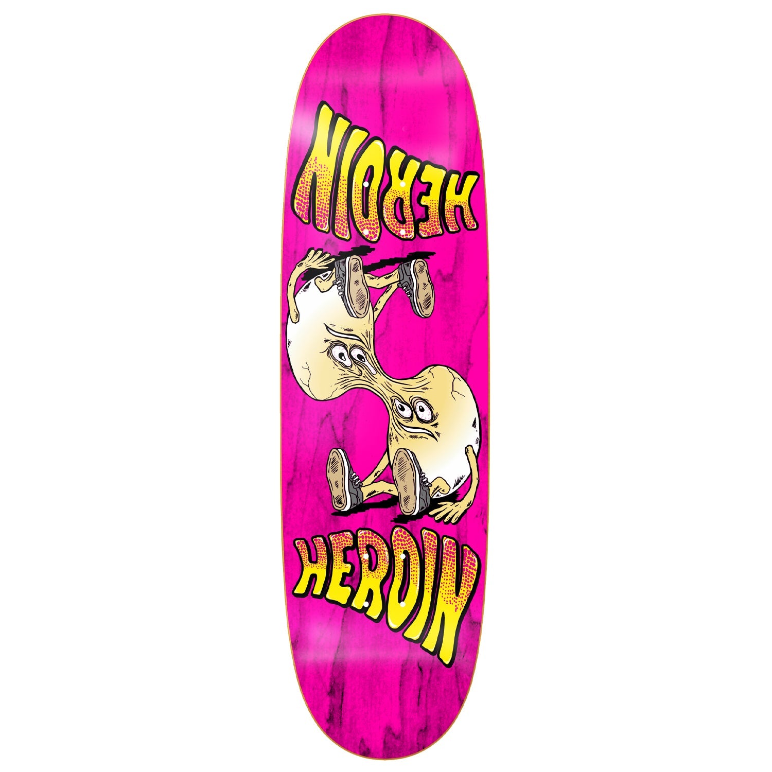 Heroin Skateboard Deck Merged Egg Symmetrical (Assorted) Assorted 8.88" x 31.9"