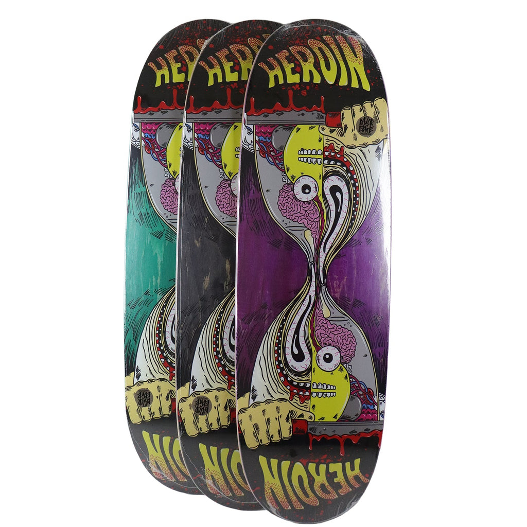 Heroin Premium Skateboard Complete Merged Anatomy Razoregg (Assorted) Slappy Trucks SML Wheels and Quantum Snot Particles Bearings