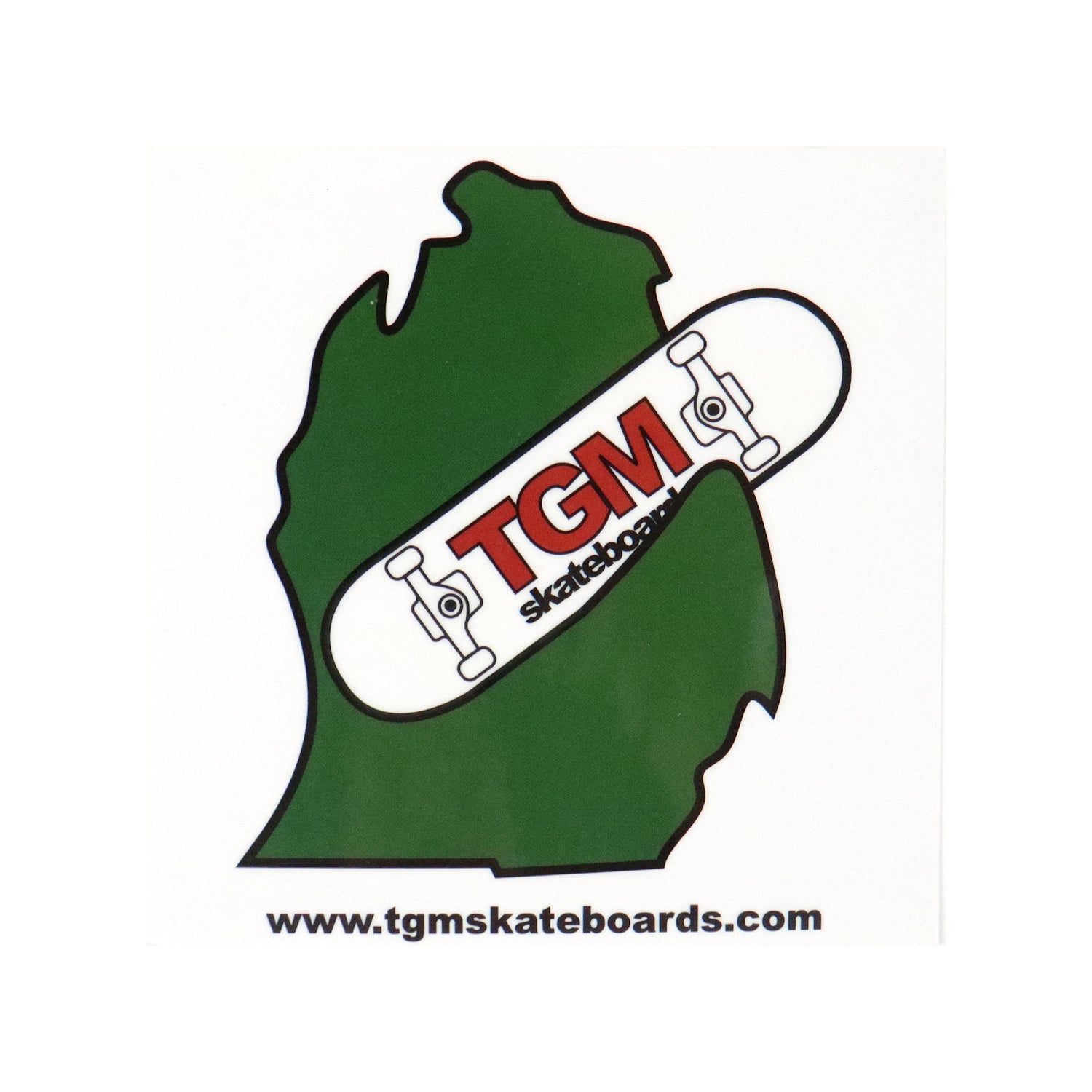 TGM Skateboards Michigan Skateboarding Sticker - 3.5"