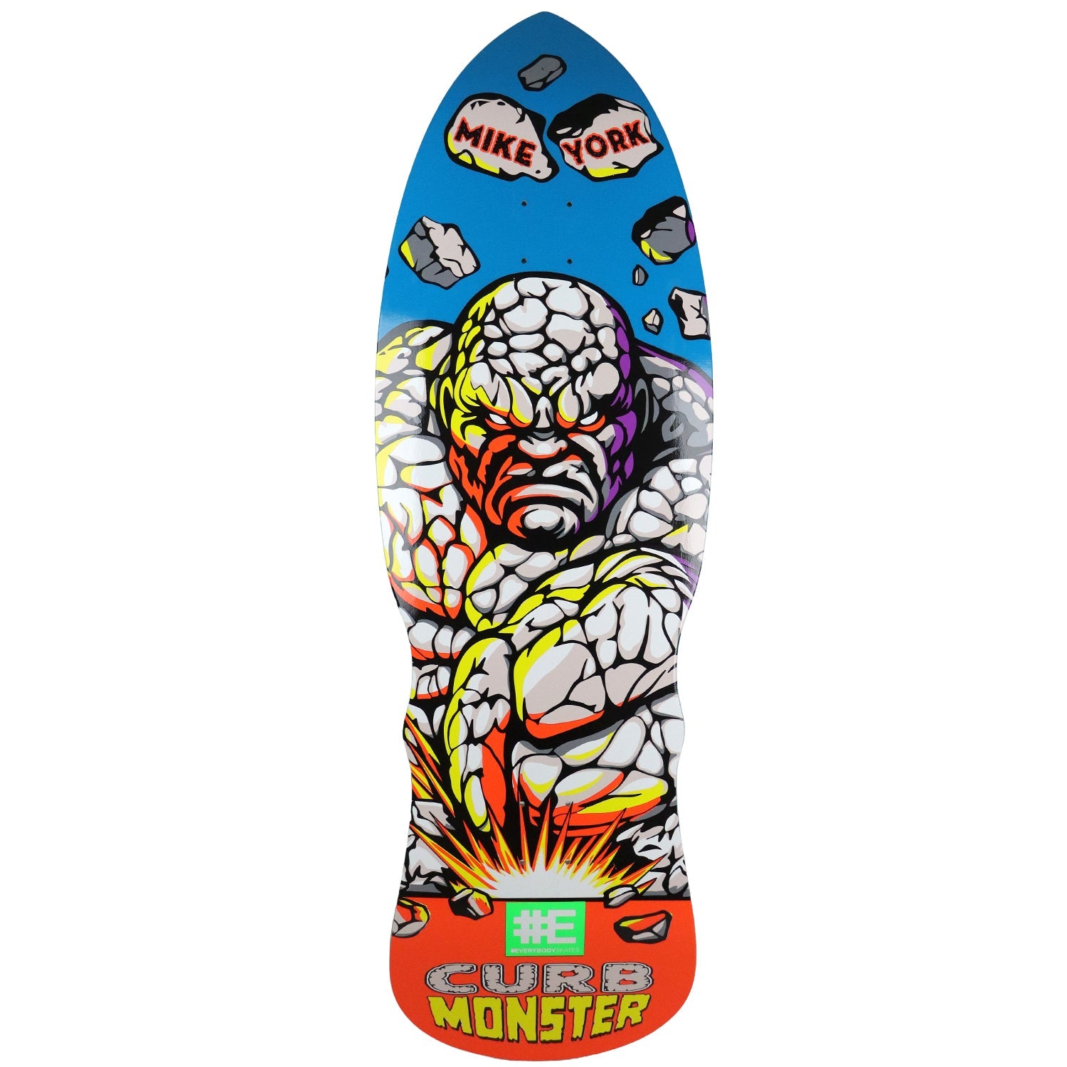 Everybody Skates Skateboard Deck Mike York Curb Monster Standard 9.5" x 33"