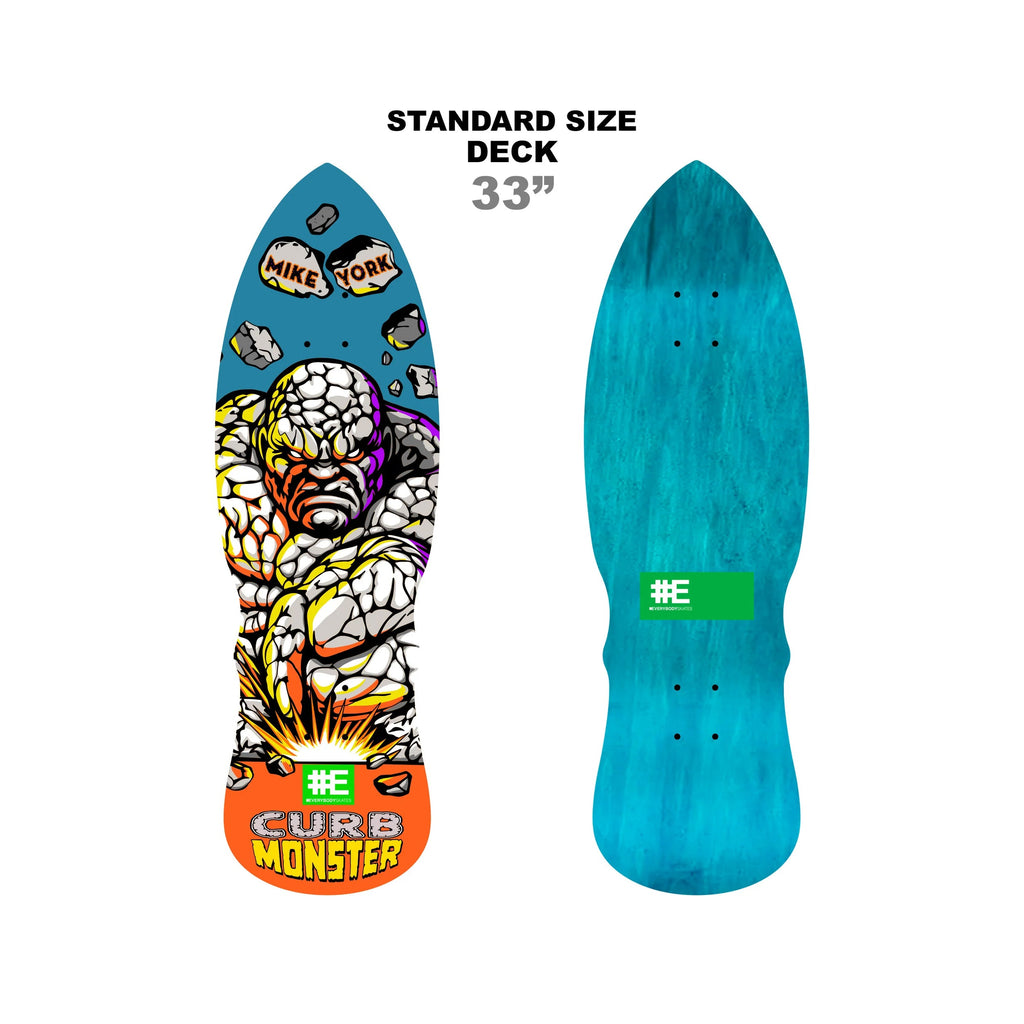 Everybody Skates Skateboard Complete Mike York Curb Monster Standard 9.5" x 33"