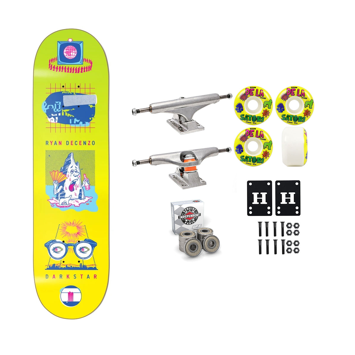 Darkstar Skateboard Premium Complete Decenzo New Abnormal 8.375" w/ Independent Satori Upgrade