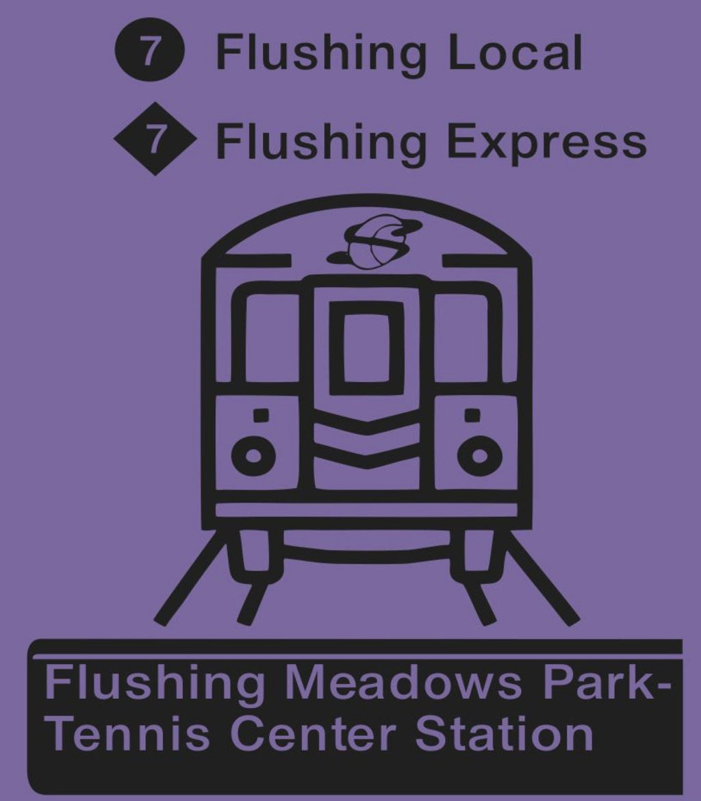 NYC 7 Train Short Sleeve T Shirt Purple