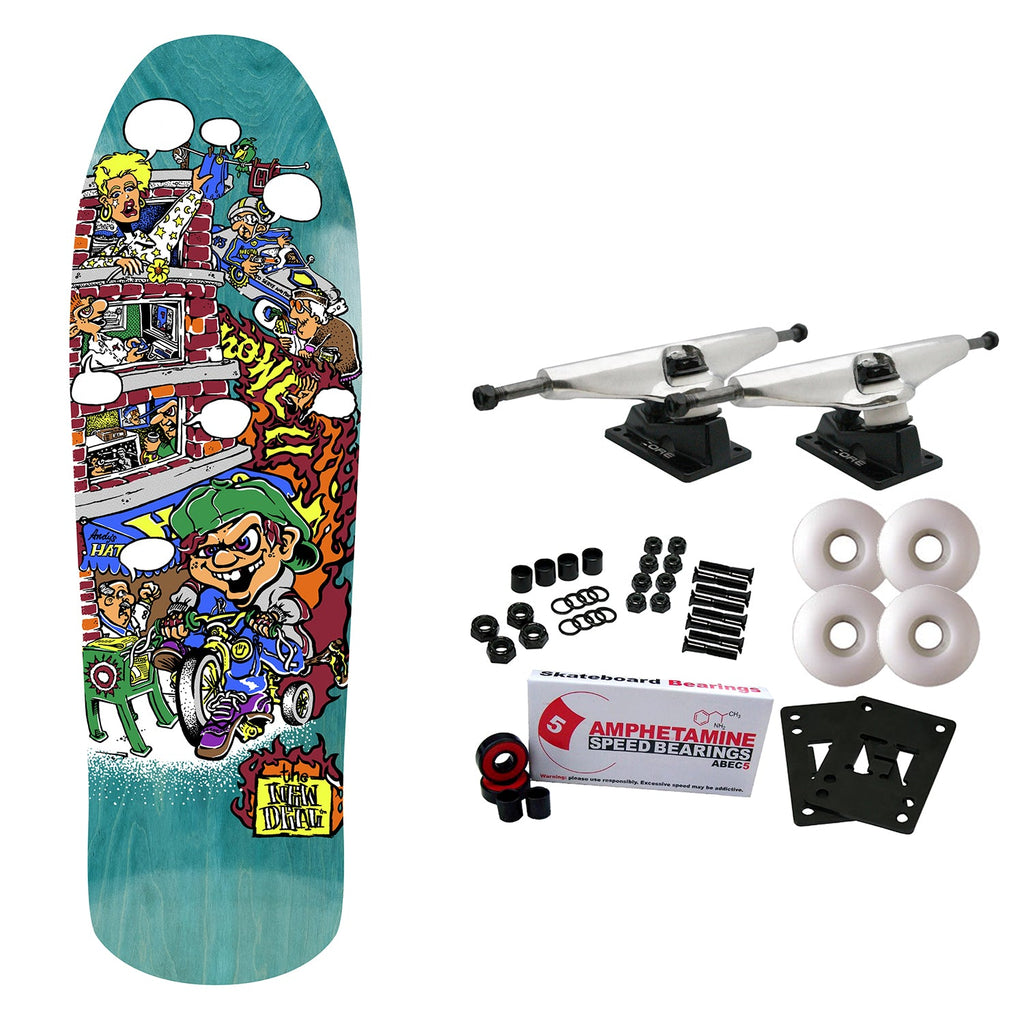 New Deal Skateboard Complete Andy Howell Tricycle Kid Teal 9.63" x 30.75"