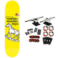 New Deal Skateboard Complete Useless Wooden Toys PAL Popsicle Yellow 8.25" x 32"