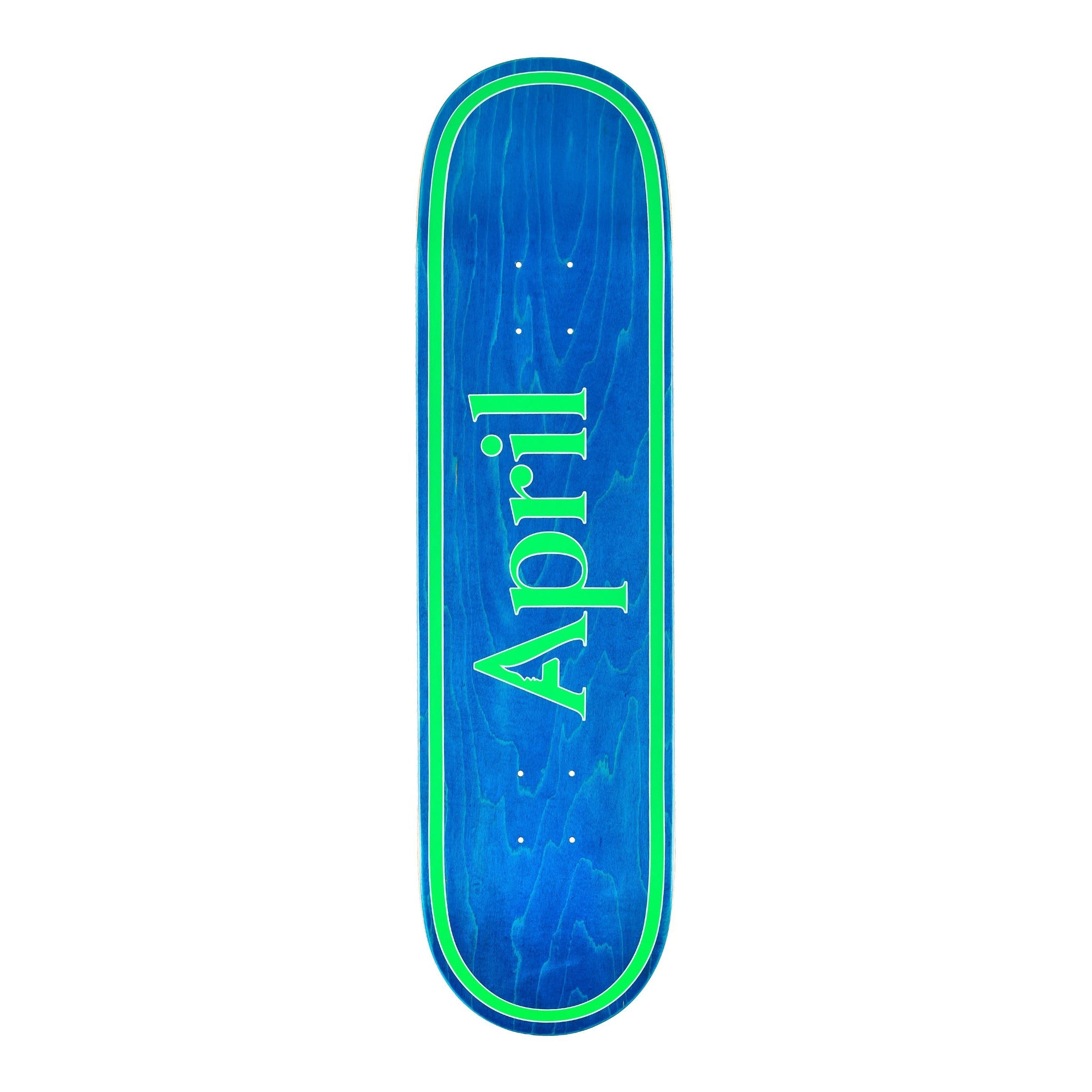 April Skateboard Complete OG Logo Blue/Green 8.5" x 32.2"
