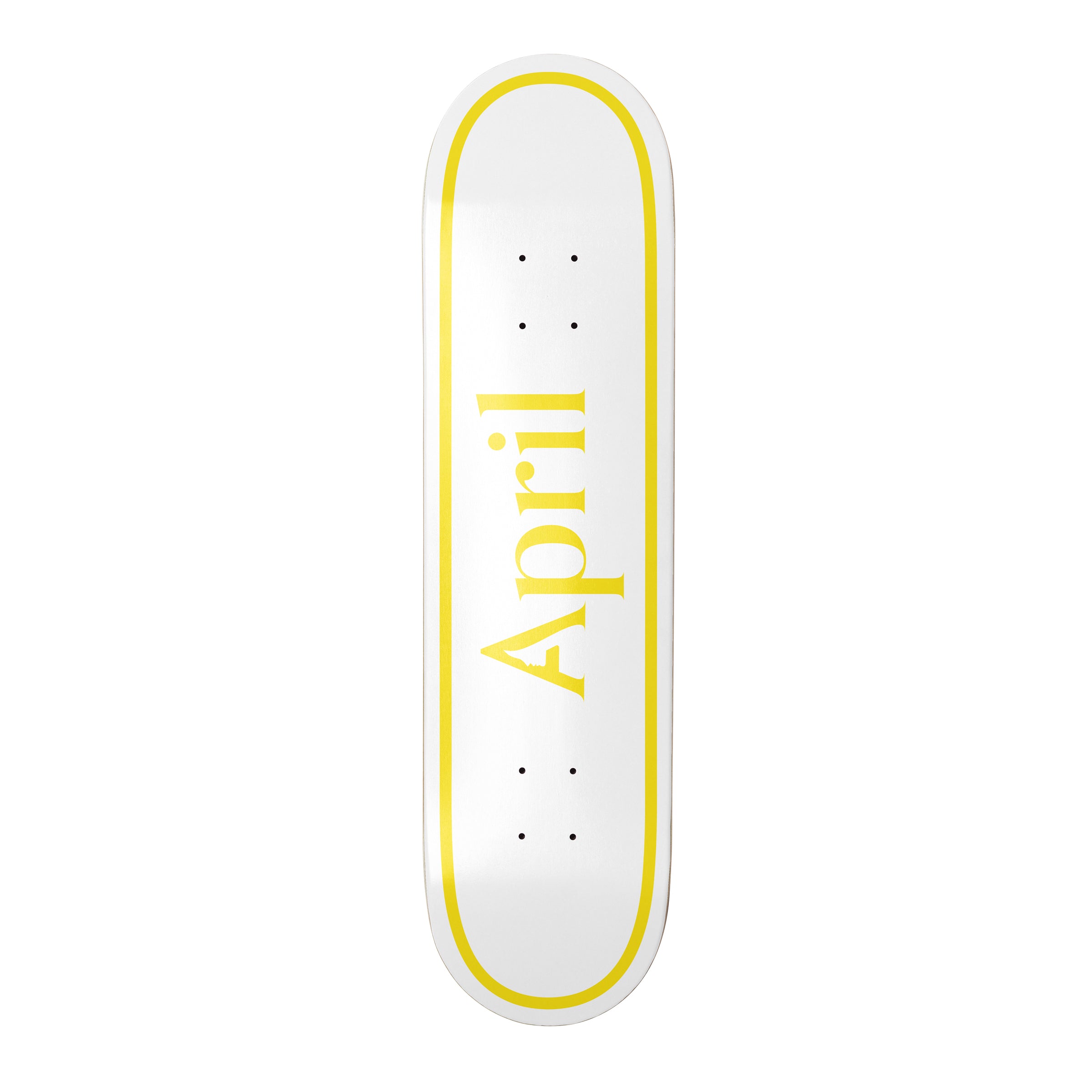 April Skateboard Complete OG Logo Twin Yellow/White 8.5" x 32.25"