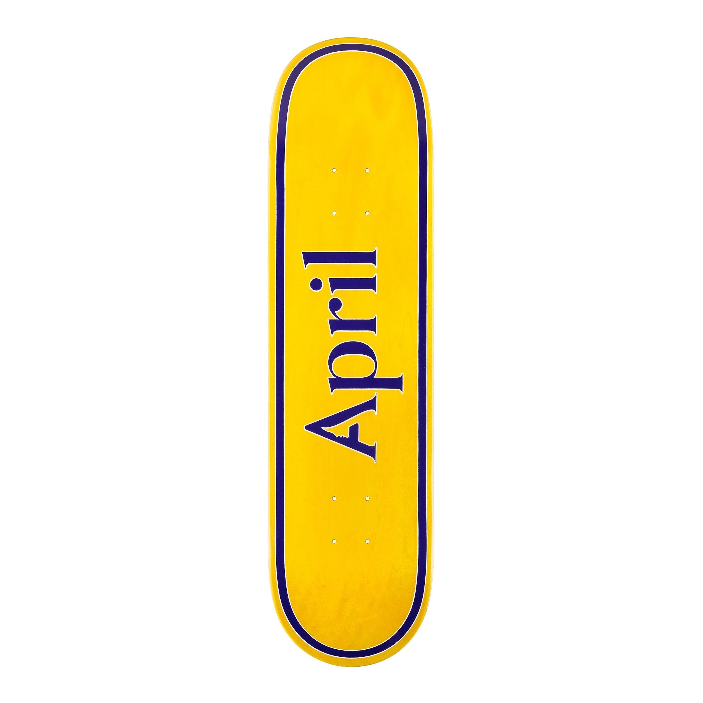 April Skateboard Complete OG Logo Yellow/Purple 8.38" x 32.12"