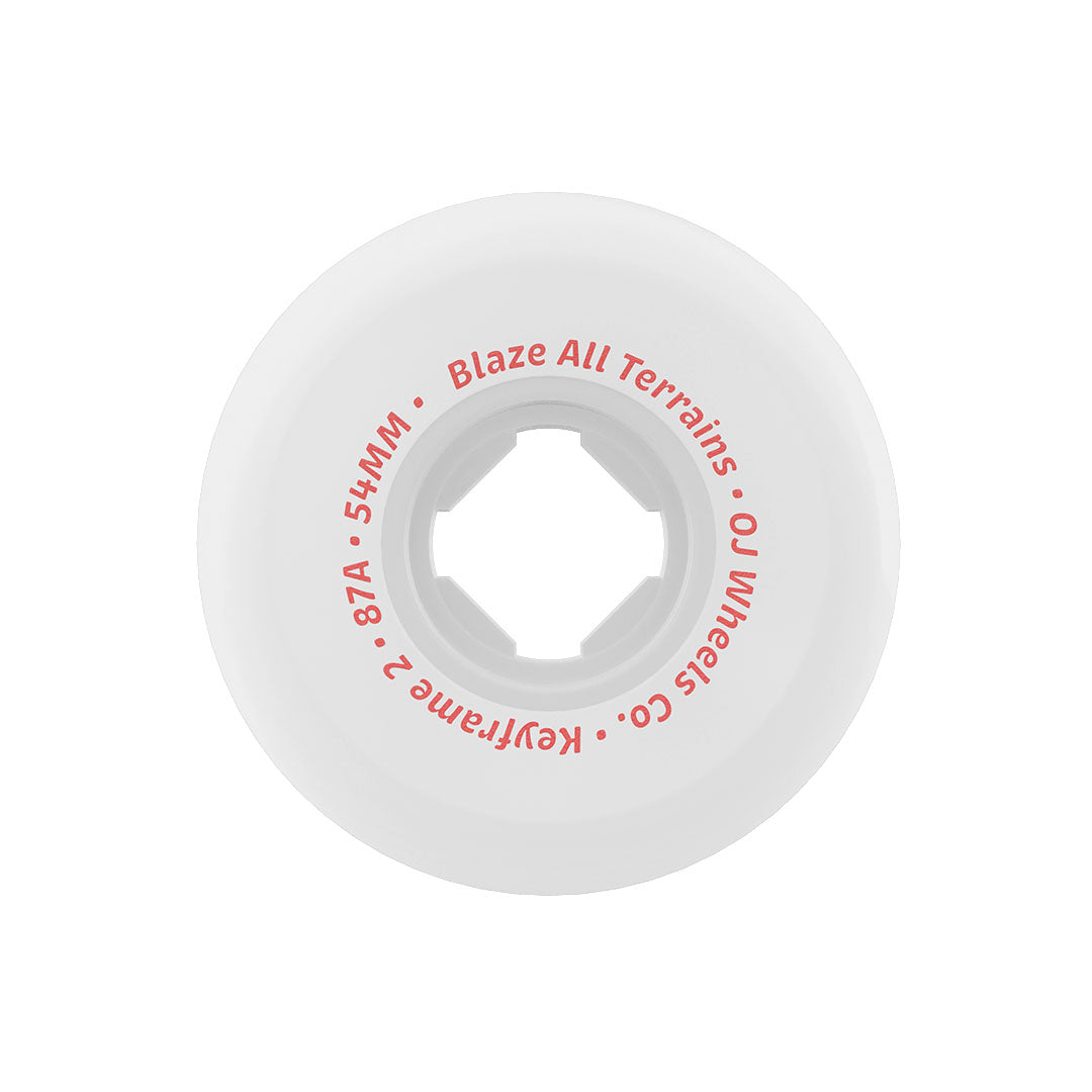 OJ Skateboard Wheels 52mm Keyframe 2 87A White