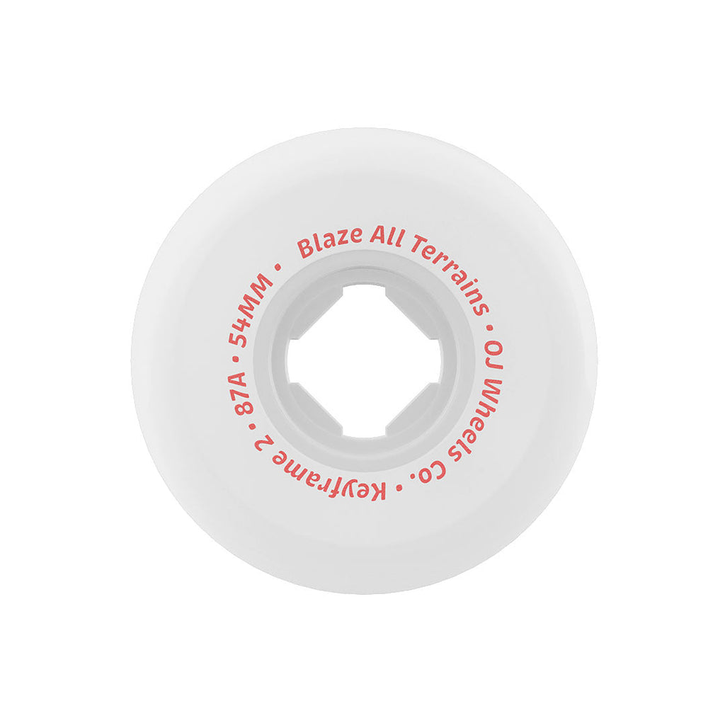 OJ Skateboard Wheels 54mm Keyframe 2 87A White