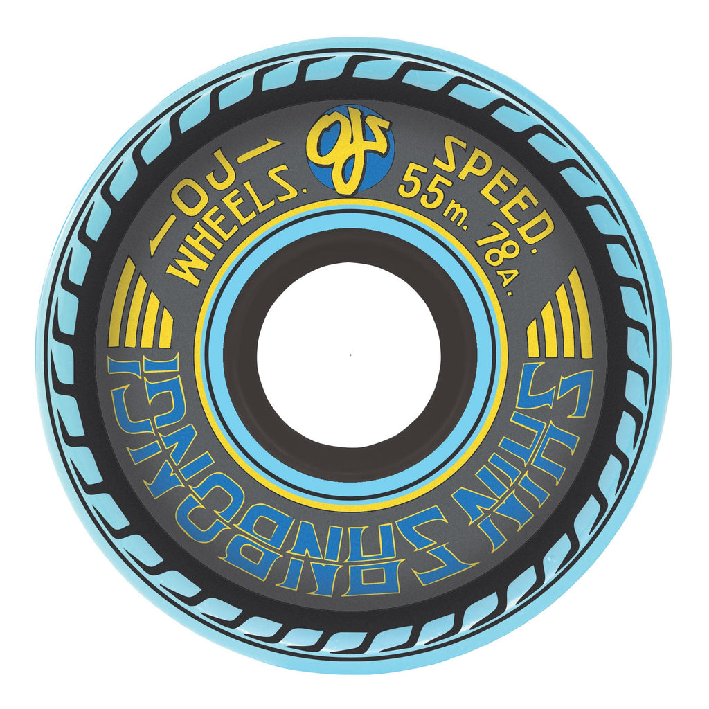 OJ Skateboard Wheels 55mm Shin Sanbongi Mini Super Juice 78A Blue
