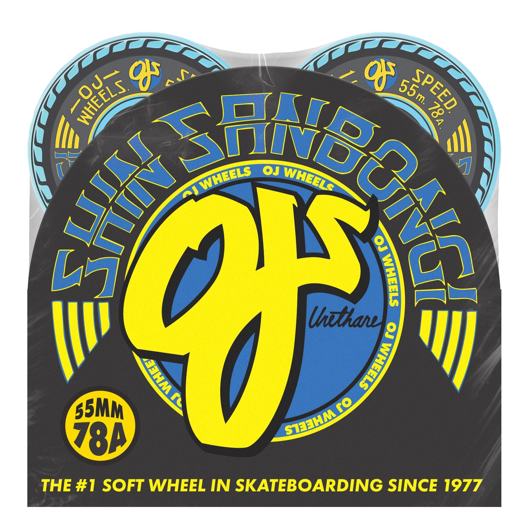 OJ Skateboard Wheels 55mm Shin Sanbongi Mini Super Juice 78A Blue