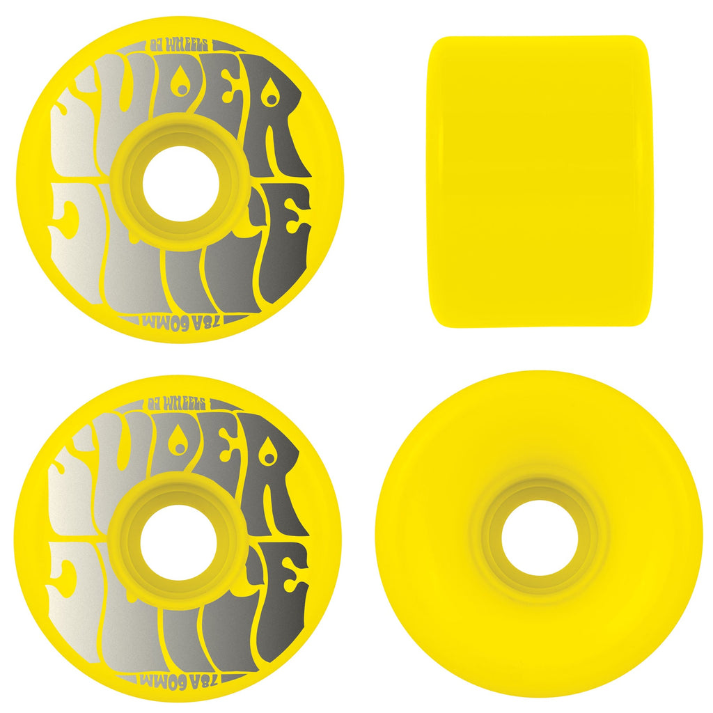 OJ Skateboard Wheels 60mm Super Juice 78A Neon Yellow