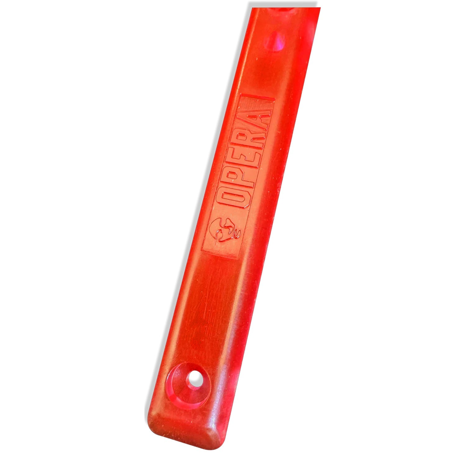 Opera Skateboard Rails with Mounting Screws - Clear Red - Pack of 2 -14.5" 5 Hole Design