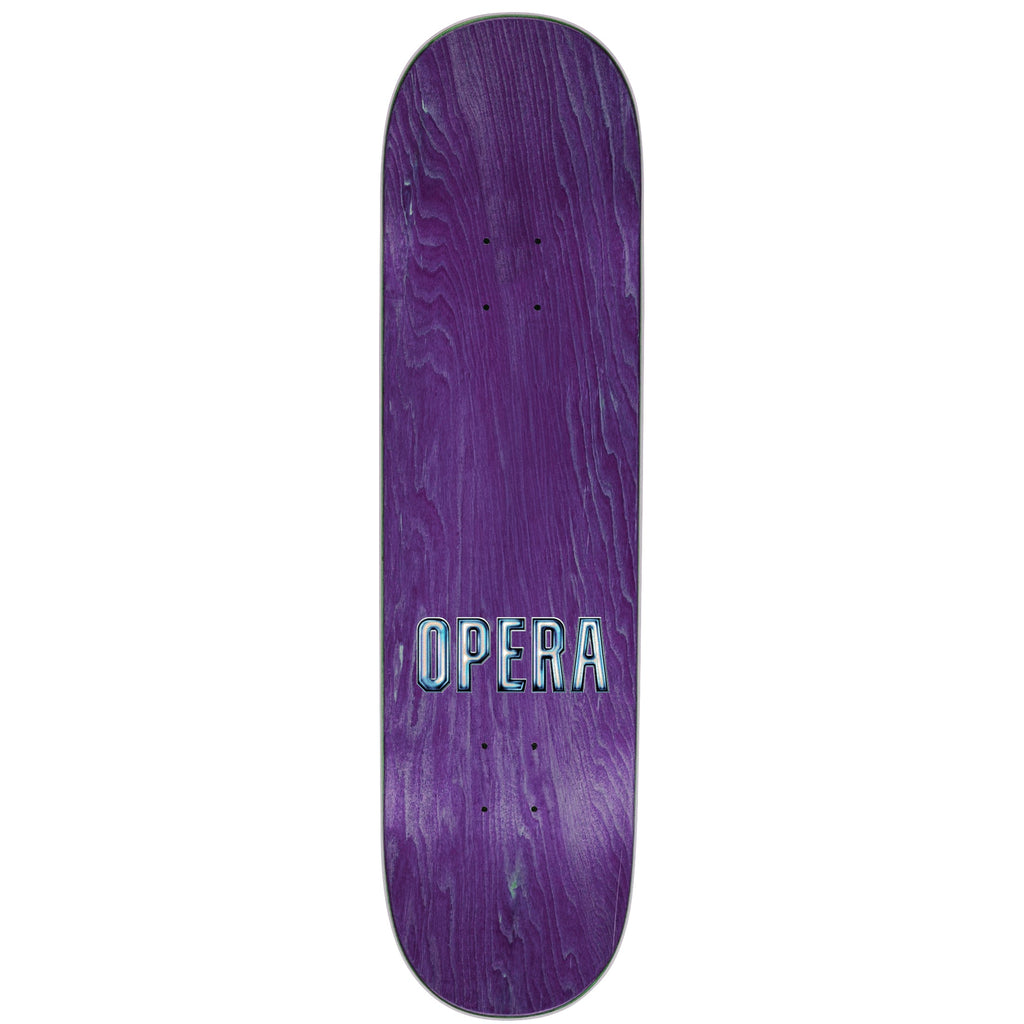 Opera Skateboard Complete Trey Wood Lightning Silver Foil 8.75" x 31.95"