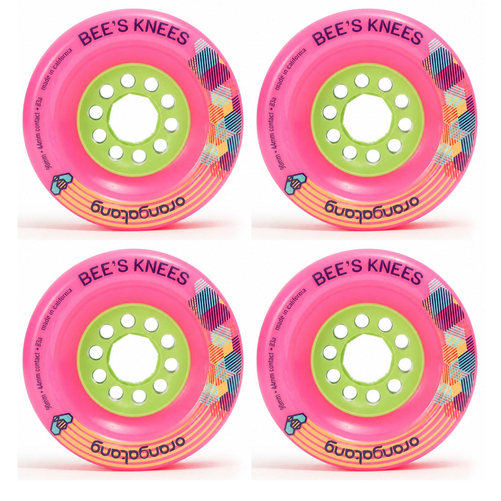 Orangatang Longboard Wheels Bees Knees Pink 90mm 83A