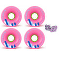Orangatang Longboard Wheels Stimulus Pink 70mm 83A with Loaded Jehu V2 Bearings
