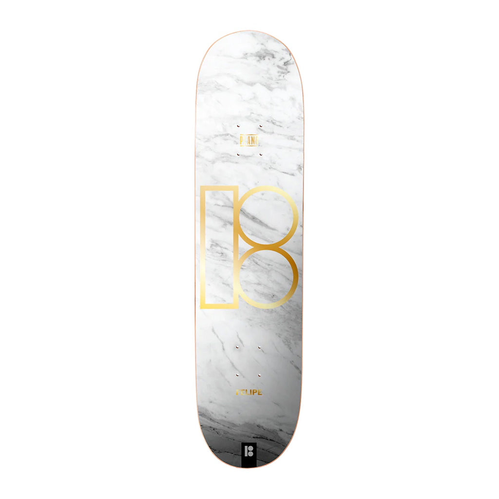 Plan B Skateboard Complete Gustavo White Marble Twin 8.0" x 31.5"