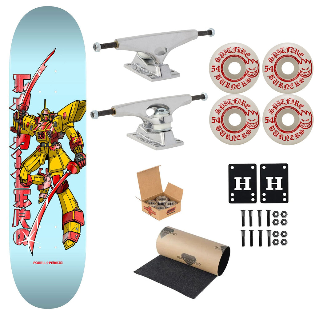 Powell Peralta Premium Skateboard Caballero Gundam 8.5" Krux Trucks, Spitfire Wheels, Independent Bearings