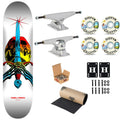 Powell Peralta Premium Skateboard Skull and Sword Yellow Fade/White 8.25" Krux Trucks, SML Wheels, Independent Bearings