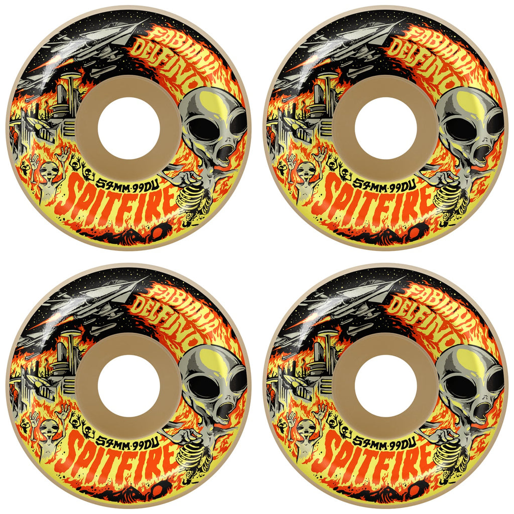 Spitfire Skateboard Wheels 54mm F4 99A Fabiana Delfino Invasion Conical Full Natural