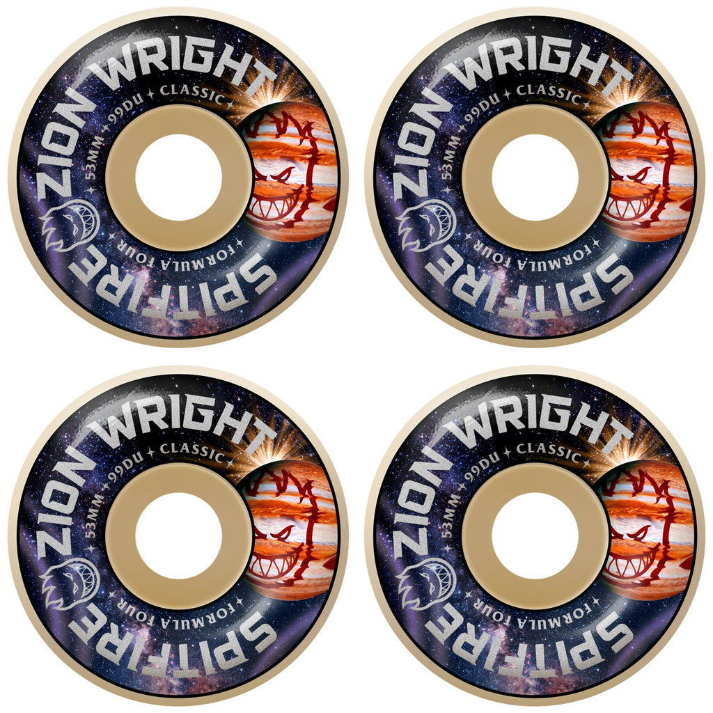 Spitfire Skateboard Wheels 53mm F4 99A Zion Cosmic Classic Natural