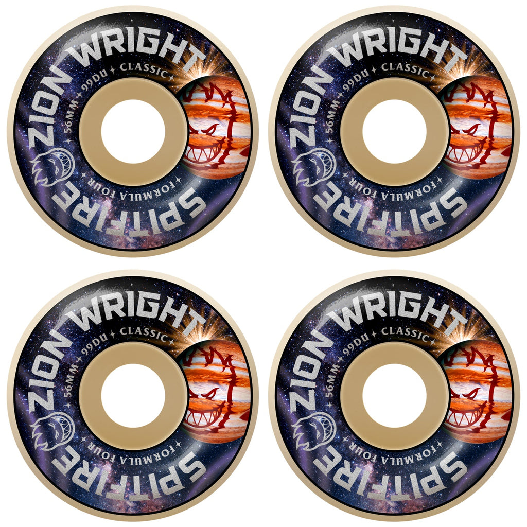 Spitfire Skateboard Wheels 56mm F4 99A Zion Cosmic Classic Natural