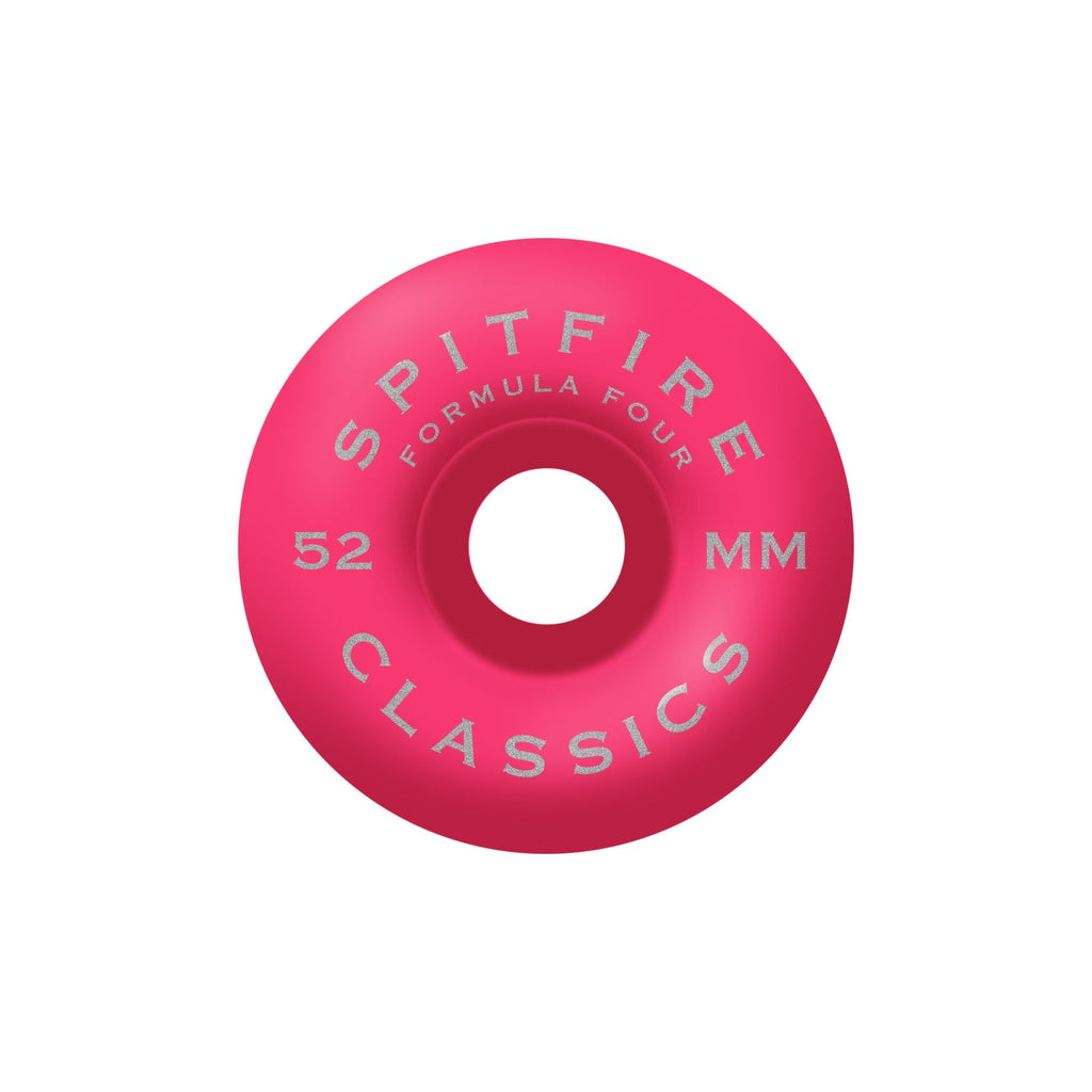 Spitfire Skateboard Wheels 52mm F4 99A Floral Classic Pink
