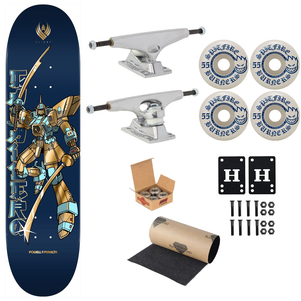 Powell Peralta Premium Flight Skateboard Caballero Gundam 8.5" Krux Trucks, Spitfire Wheels, Independent Bearings