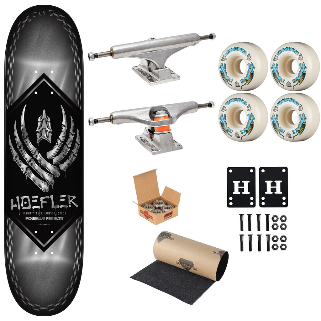 Powell Peralta Premium Flight Skateboard Hoefler Chains 8.0" Independent Trucks, Dragon Formula Wheels, Indy Bearings