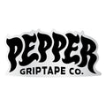 Pepper Griptape Skateboard Sticker Logo Black 5"